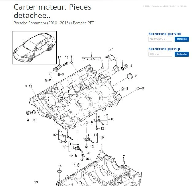 Catalogue pièces Porsche 1950 2016