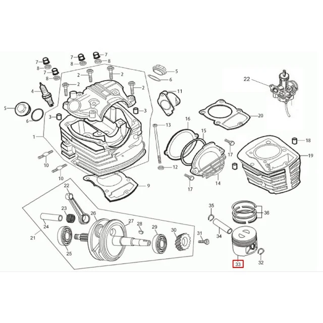 Pistón completo Rieju Tango 250