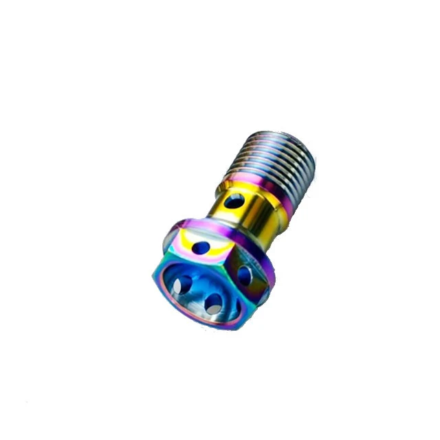 Racord M10 perforado titanium style Pitbike Allpro