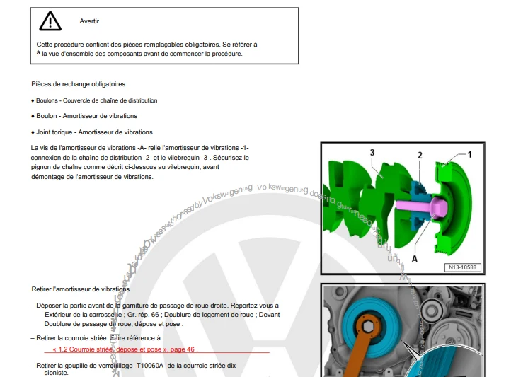 manuel d'atelier Volkswagen Golf 7 2013 2018 en français