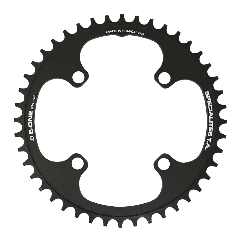 Plateau VAE-E-Bike 4 branches Ø 104 Pour Bosch - Brose - Yamaha - Giant - Shimano E-Steps Ta E-One 44 dents Mono Noir Alu 7075 Narrow Wide