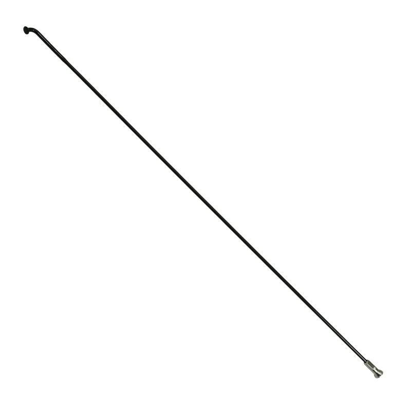 Rayon Renforcé INOX Noir 2,0 mm Avec Tête Coudée En 2,3 mm L 298 mm Sapim Avec Écrou (Vendu A L'Unite)