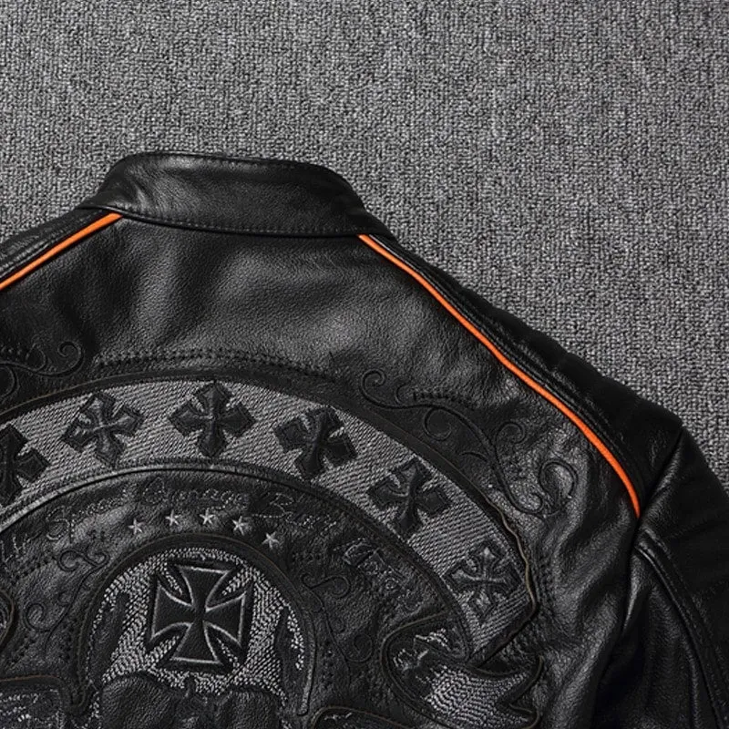 Blouson biker homme - Tête de mort