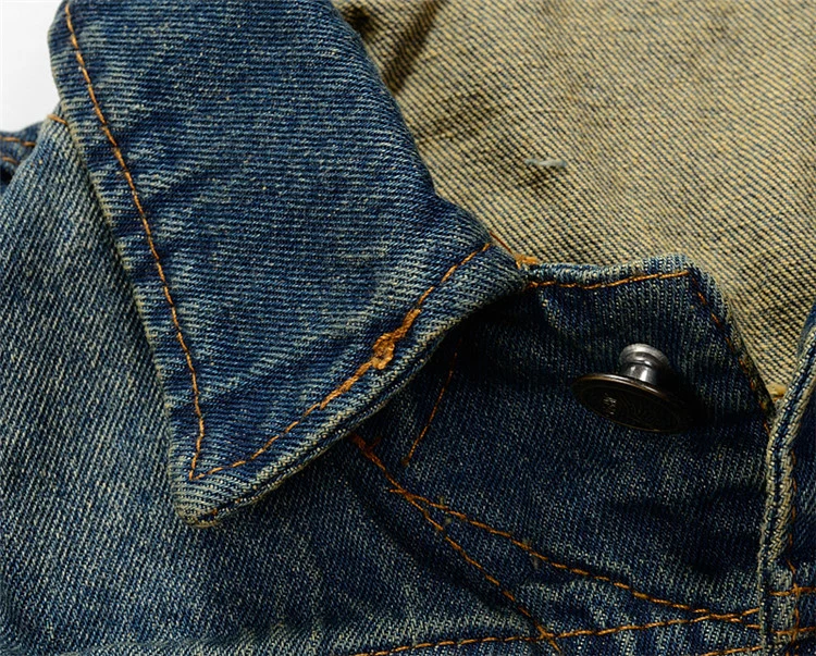 Gilet jean biker arraché