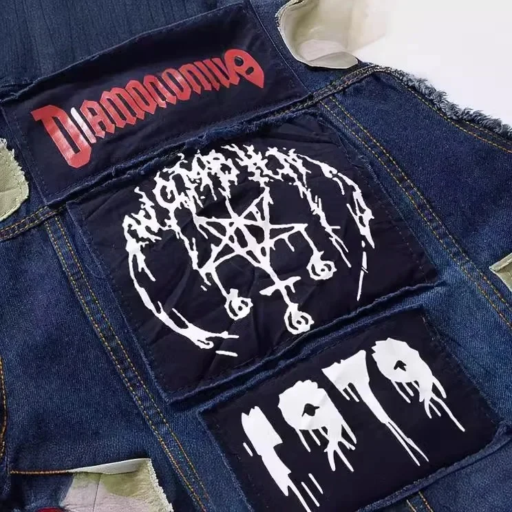 Gilet jean biker - Diamonhate