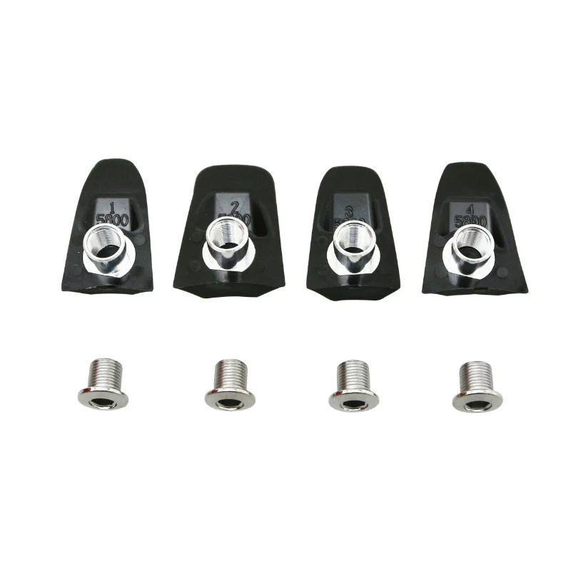 Intravis - Capot Pédalier Ta Compatible 105 5800 Noir Pour Plateau X110 (Jeu De 4) - Vis Et Cheminee
