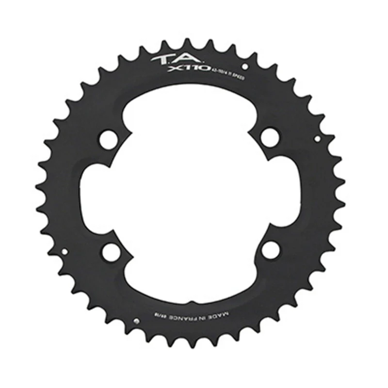 Plateau Route 4 branches Ø 110 Pour Shimano Ultegra R8000 - 6800 Ta X110 44 dents Extérieur Compatible Shimano 105 5800+R7000-Dura Ace 9000+9100 Noir 11V. (Penser A Commander Le Kit Intravis Correspondant)