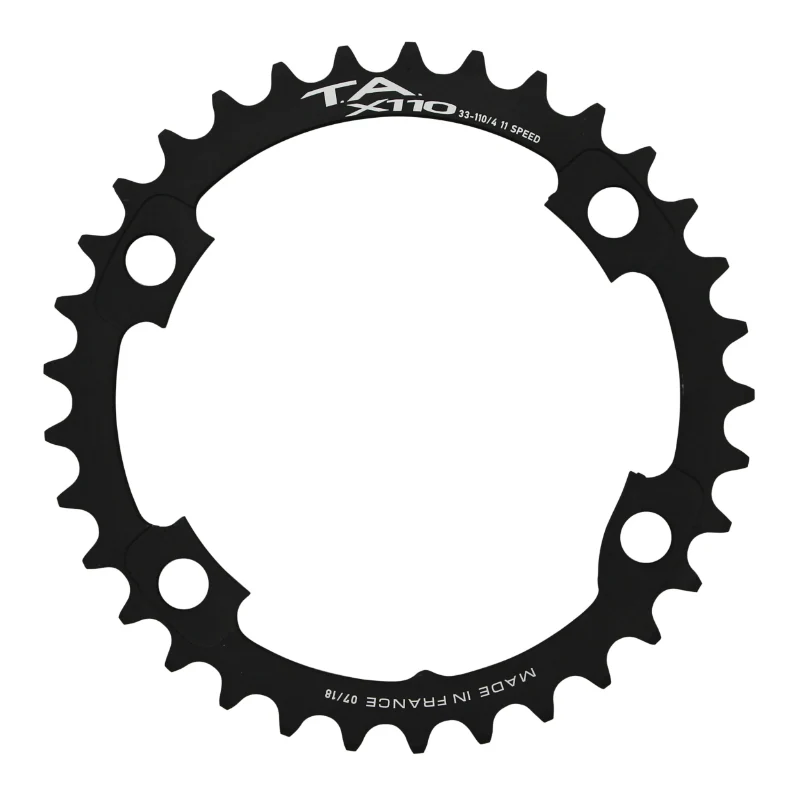 Plateau Route 4 branches Ø 110 Pour Shimano Ultegra R8000 - 6800 Ta X110 33 dents Intérieur Compatible Tiagra 4700-105 5800+R7000-Dura Ace 9000+9100 Noir 11V.
