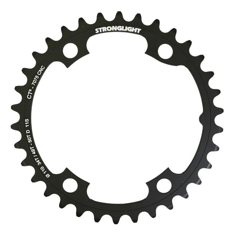 Plateau Route 4 branches Ø 110 Pour Shimano Ultegra R8000 - R8050 Stronglight 34 dents Intérieur Noir Ct2 11V. (Pour Plateau 49 Et 50 dents)