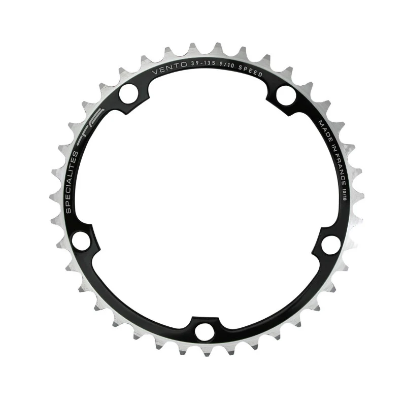 Plateau Route 5 branches Ø 135 Ta Vento 42 dents Intérieur Noir Alu 7075 Type Campagnolo 9-10V.
