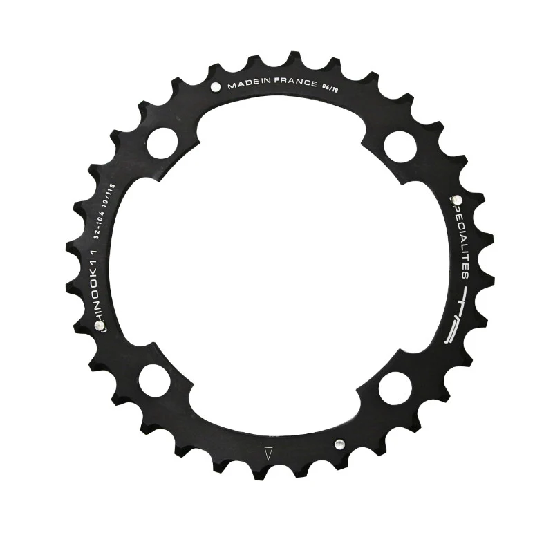 Plateau VTT 4 branches Ø 104 Ta Chinook Triple 42 dents Extérieur Noir Alu Pour Shimano - Sram - Race Face - Fsa 10-11V.