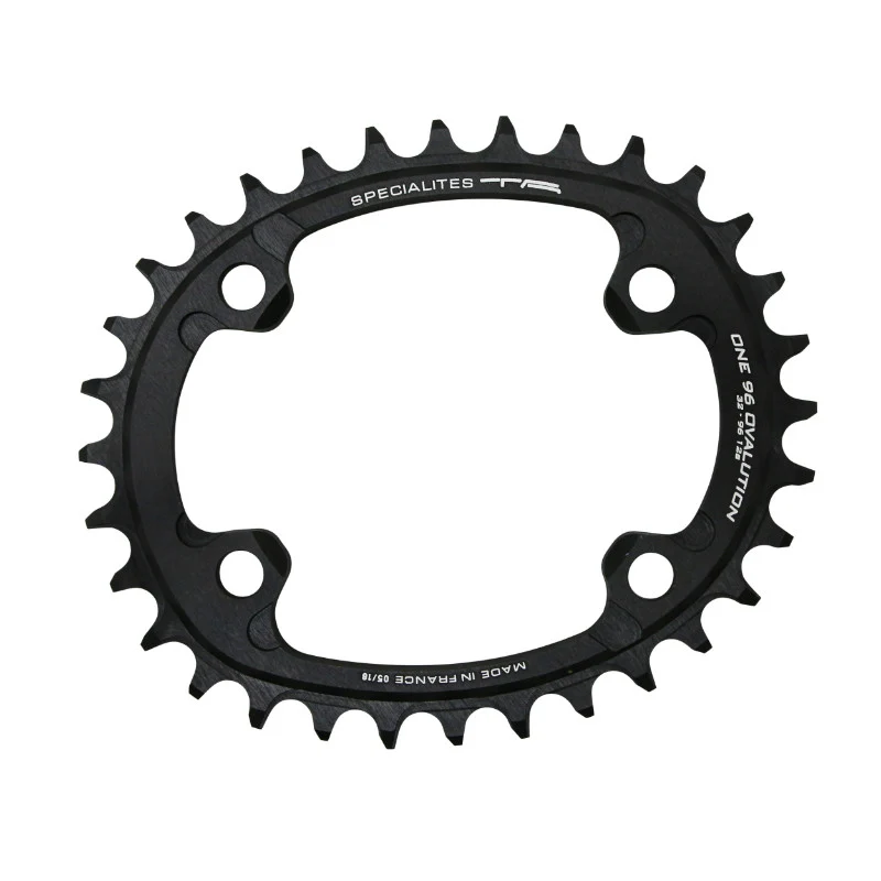 Plateau VTT 4 branches Ø 96 Pour Shimano Slx7000- Xt8000- Xtr9000 Ta One Ovalution 32 dents Mono Noir Mat Alu 10-11-12V. Narrow Wide (Compatible Toute Chaîne 12V Sauf Shimano)