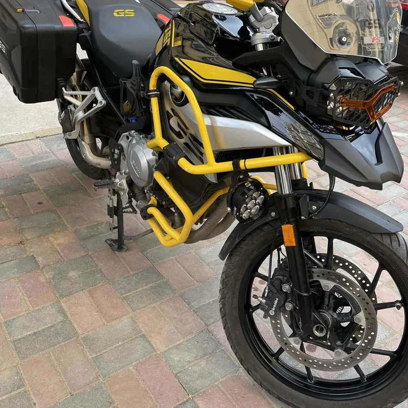 For BMW F 850 GS 750 F850 F750 F750GS F850GS 40 Year Edition Engine Protection Bar Crash Protector Yellow Stainless Steel Bumper