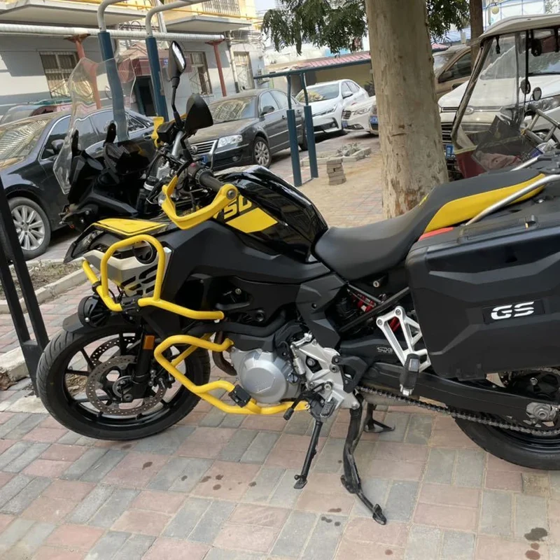 For BMW F 850 GS 750 F850 F750 F750GS F850GS 40 Year Edition Engine Protection Bar Crash Protector Yellow Stainless Steel Bumper