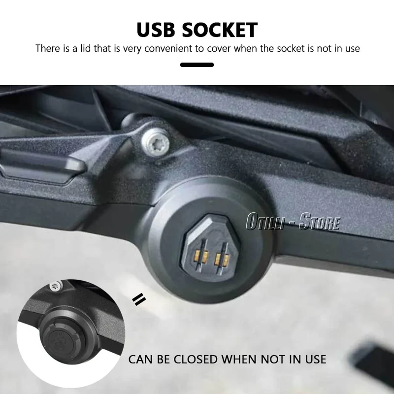 New Waterproof USB Charger Adapter with Lid Pannier Rack Pack Motorcycle For BMW R 1300 GS r1300gs GS1300 R1300GS 2023-2025
