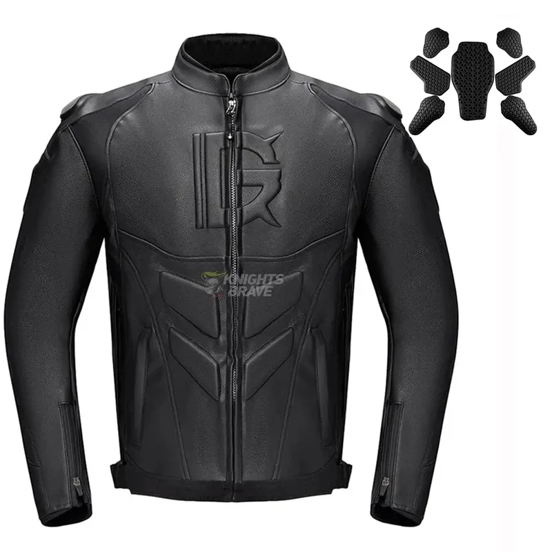 Leather Motorcycle Jacket Men's Chaqueta Moto Waterproof Moto Suit Motorbike Riding Jacket Motocross Jacket Motorcycle Clothing