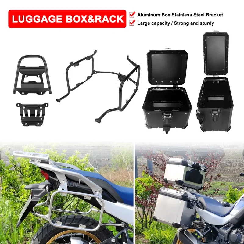 Motorcycle Aluminum Box Pannier Saddlebag Top Case Luggage Rack For Honda XL750 Transalp XL 750 2023 2024 Tail Side Box Bracket