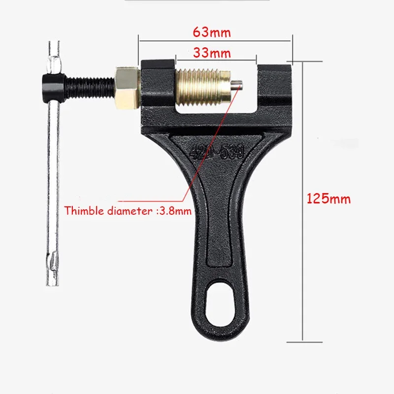 Motorcycle Chain Breaker Chain Link Removal Separator Motor Chain Breaker Riveting Tool 420-530 Motorcycle Parts Repair Tool