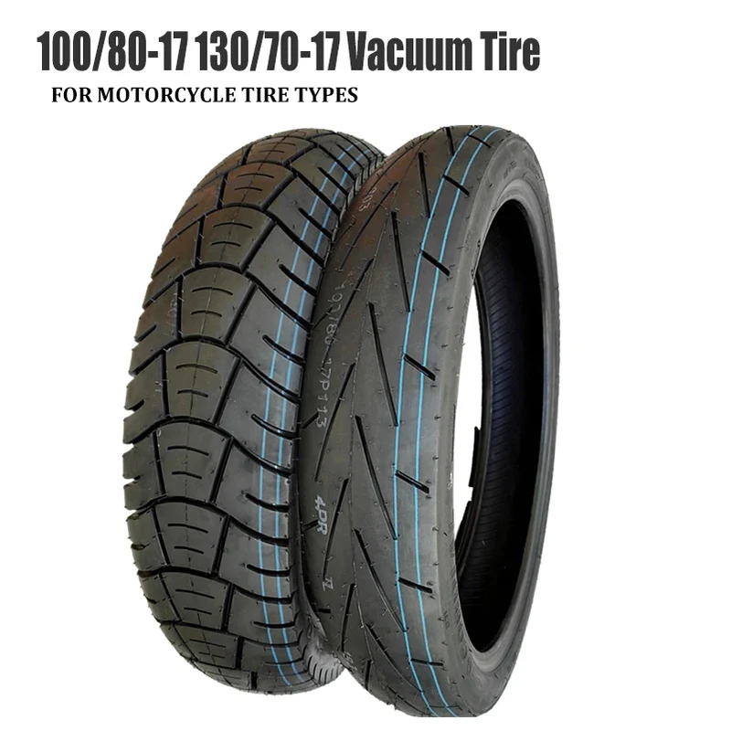 Motorcycle Tire Front 100/80-17 Rear 130/70-17 For Electric Vehicle Scooter Vacuum Parts