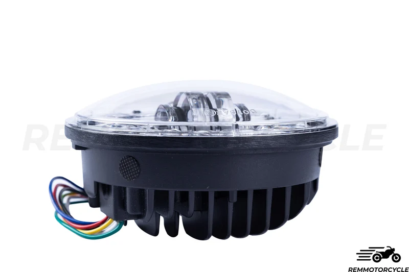 Phare avant LED rond 5,5" Clignotants intégrés Type Harley