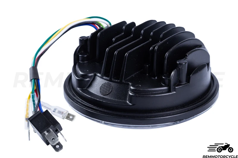 Phare avant LED rond 5,5" Clignotants intégrés Type Harley