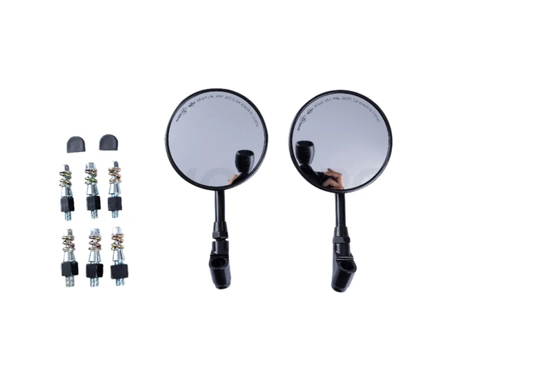 Rétroviseurs CNC rond noir homologués