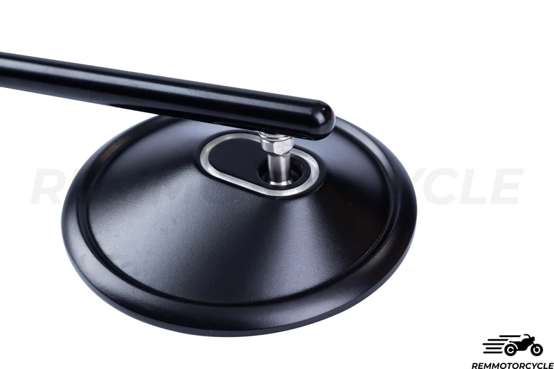 Rétroviseurs CNC rond noir homologués