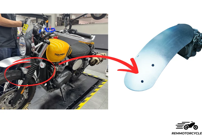 garde boue Triumph Scrambler 900 , 1200 et Bonneville T100 T120 HAUT