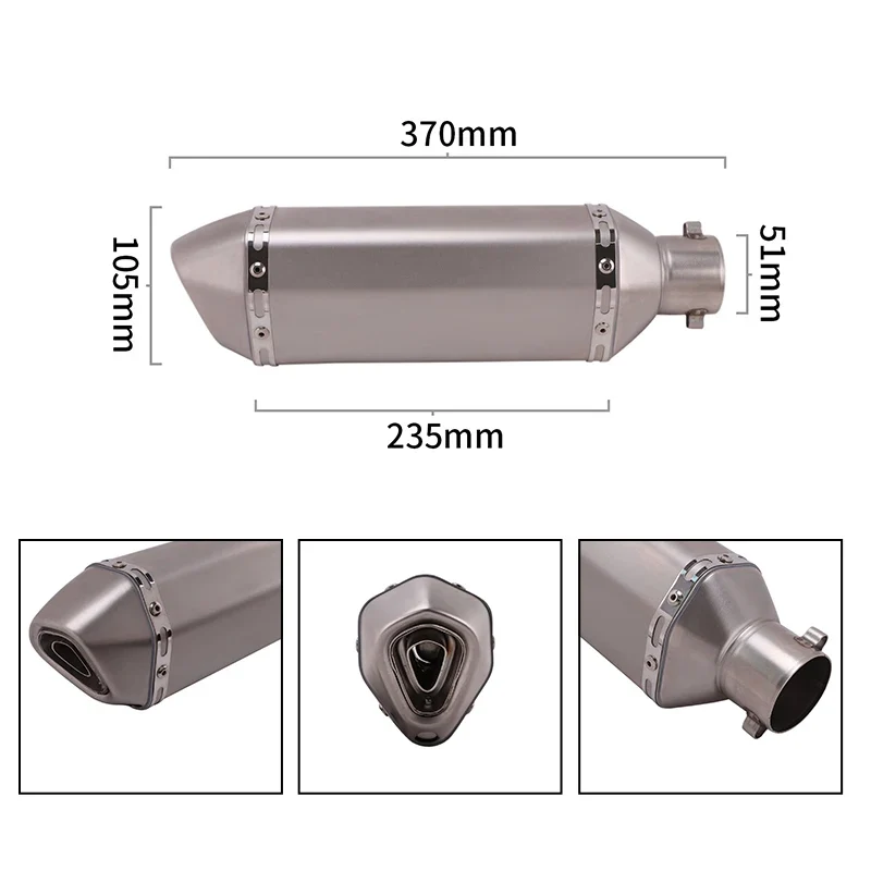Motorcycle Exhaust Left Escape Mid Link Pipe With Muffler DB Killer Slip On For BMW F650Gs F700Gs F800Gs F800R F800Gt 2009-2016