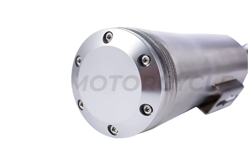 Silencieux Échappement Chrome DISC Support sur Rail