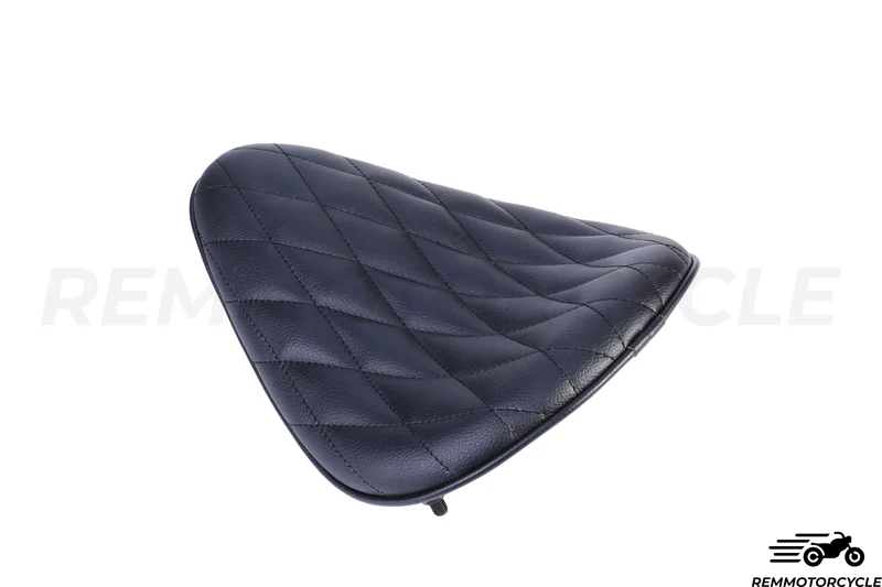 Selle Noir Bobber/Chopper Cuir Diamant