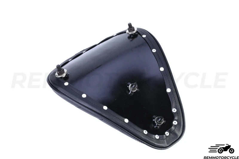 Selle Noir Bobber/Chopper Cuir Diamant