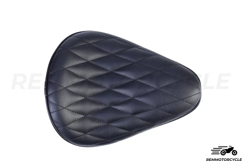 Selle Noir Bobber/Chopper Cuir Diamant