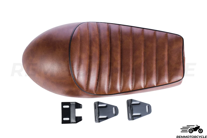 selle moto cafe racer marron
