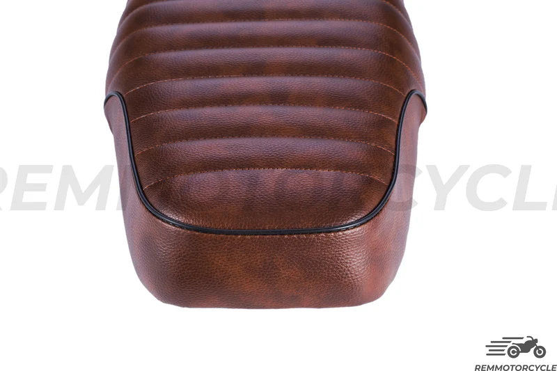 selle cafe racer biplace marron