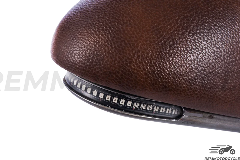 Selle Racing 2 avec Boucle à bande LED Marron