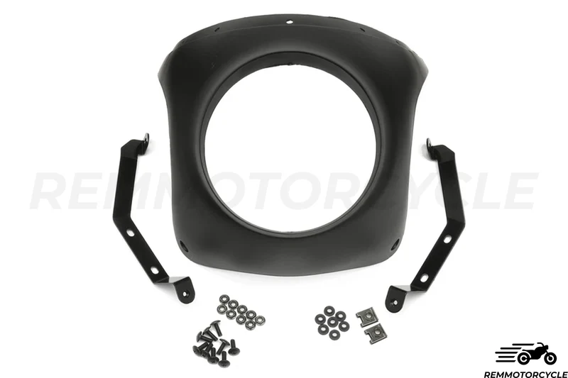 Tete de fourche Cafe Racer Noir, Noir mat, Beige ou rouge