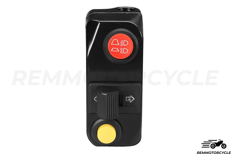 Commodo clignotant moto Alu Klaxon et Feux pour guidon 22mm