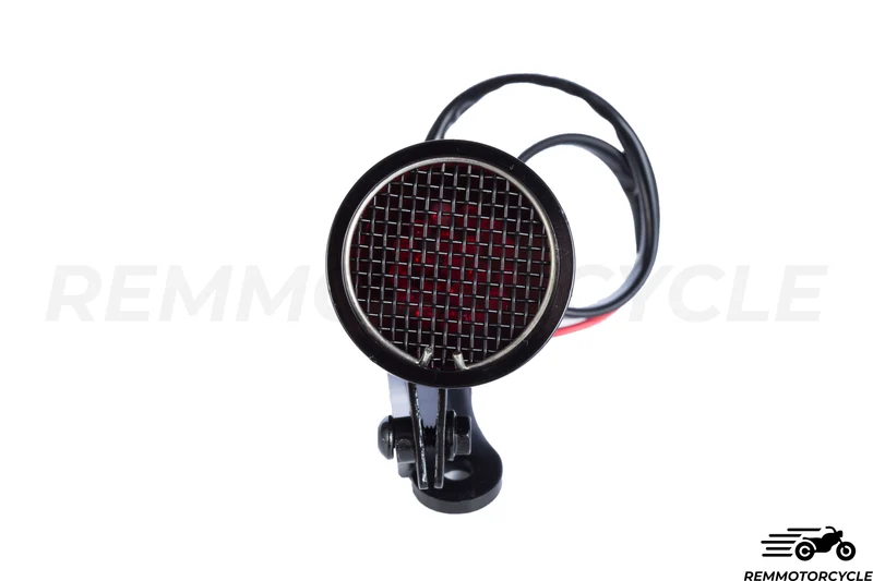 Feu arrière 12V Aluminium Grille Noir