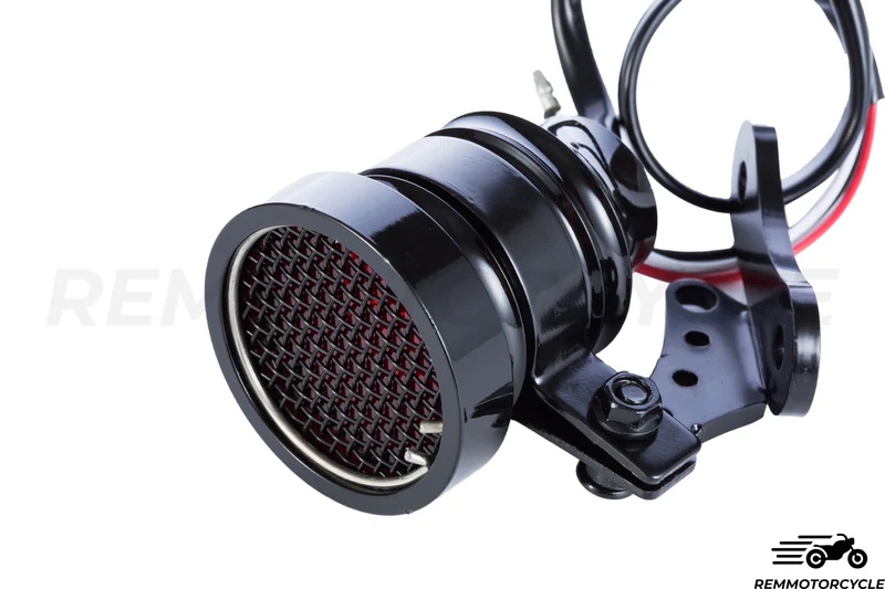 Feu arrière 12V Aluminium Grille Noir