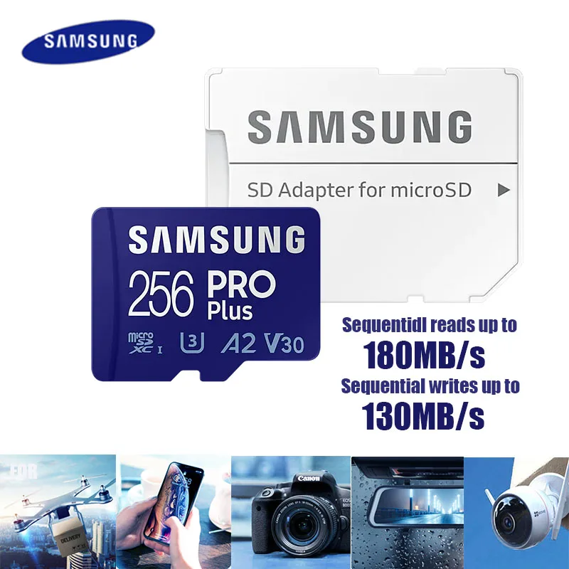 SAMSUNG Original Memory Card 64GB/U1/128GB/256GB/512GB SDXC Micro SD/TF Flash Cards MicroSD UHS-1 U3 4K For Phone Drone Camera