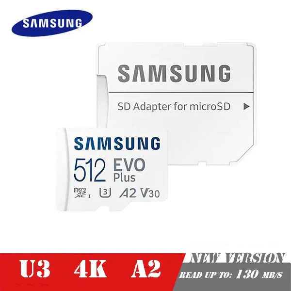 SAMSUNG Original Memory Card 64GB/U1/128GB/256GB/512GB SDXC Micro SD/TF Flash Cards MicroSD UHS-1 U3 4K For Phone Drone Camera