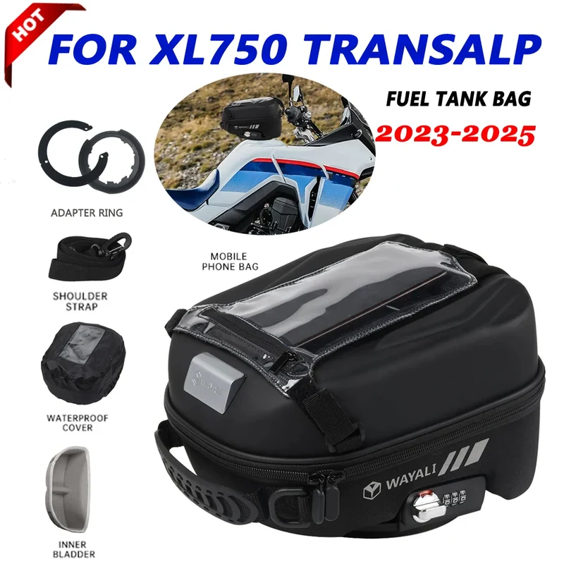 For HONDA Transalp XL750 XL 750 2023 2024 2025 Motorcycle Fuel Tank Bag Luggage Tanklock Storage Bags Backpack Navigation Bag