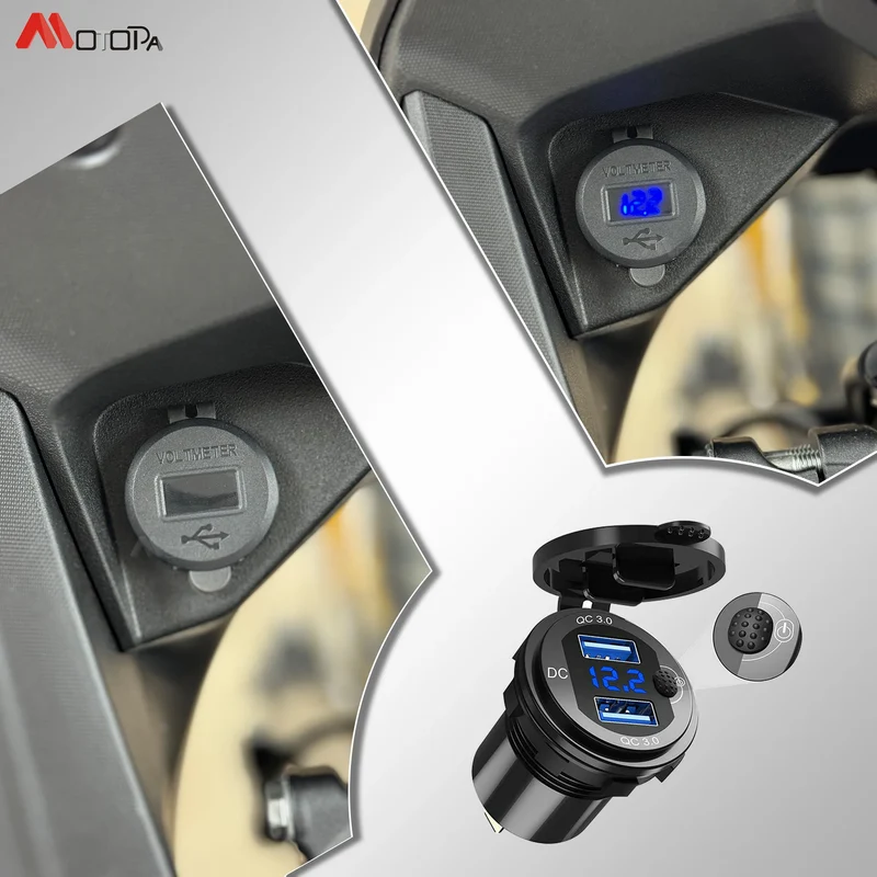 Motorcycle XL750V Quick Charge 3.0 Dual USB charger For Honda 750 TRANSALP XL750 xl750v 2023 2024 2025