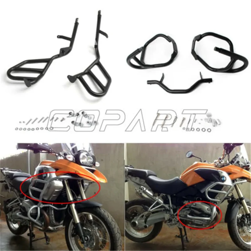 For BMW R 1200 GS R1200GS R1200 GS 2004-2012 2011 Oil cooled Crash Bar Highway Engine Tank Guard Cover Bumper Frame Protector
