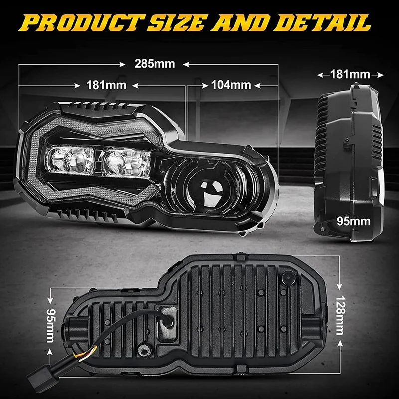 Motorcycle hedalights F800r E9 Luz Para Phare Faro Led For Bmw Gs F 800 Gs F 650 F 750 Gs 800gs Moto Adventure 2012