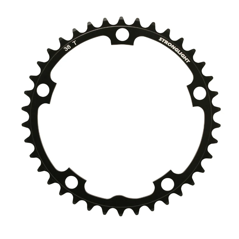 Plateau Route 5 branches Ø 130 Stronglight Dural 38 dents Intérieur Noir Type Shimano 8-9V.