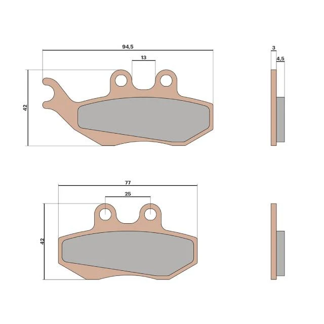 Pastillas de freno MHR SYNT Aprilia RS / Peugeot Satelis / Piaggio Beverly Malossi