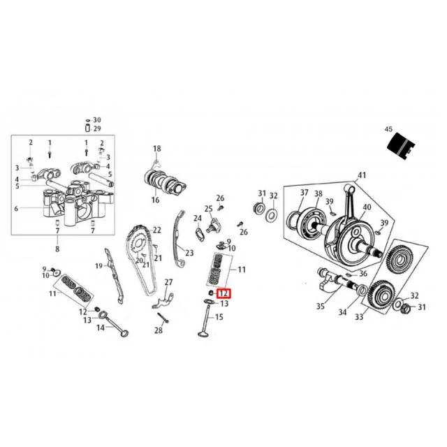 Retén de válvula Rieju Tango 125 19-24 / MRT 125 19 / Strada 125 18-19