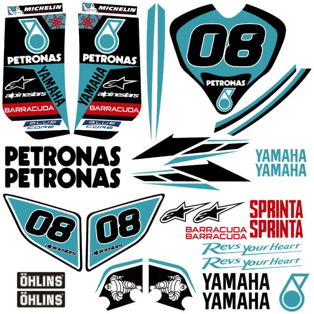 Kit pegatinas Yamaha Jog R/RR Petronas azul